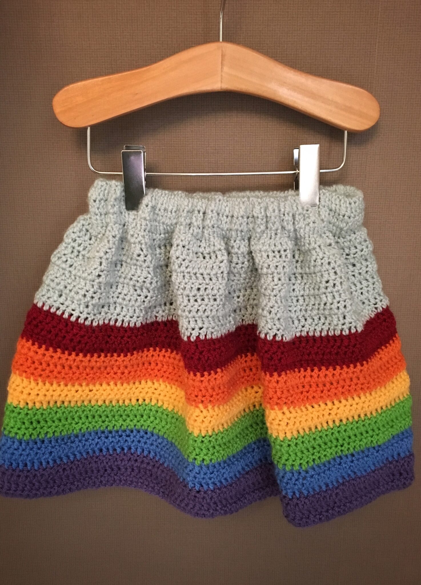 Easy to Crochet Rainbow Skirt